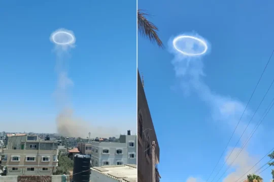 غارة إسرائيلية تخلّف سحابة غامضة تثير الذعر في غزة