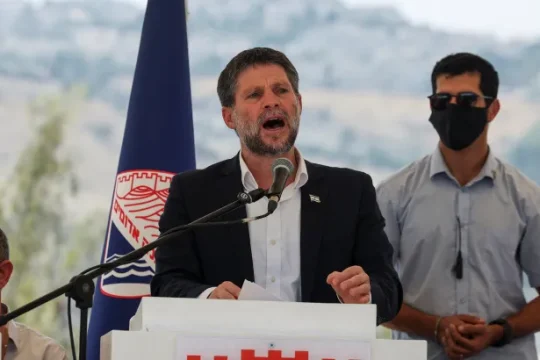 وزير المالية الإسرائيلي بتسلئيل سموتريتش في الضفة الغربية