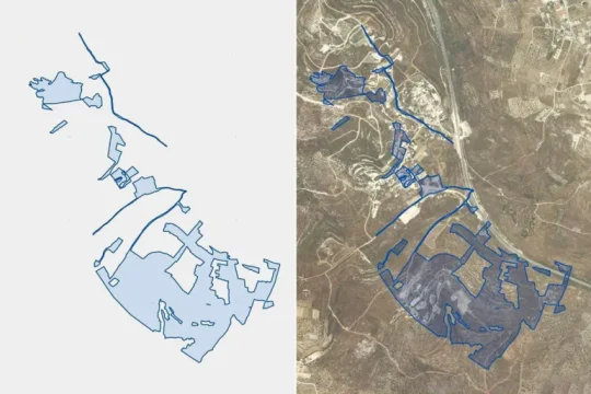 الأراضي التي تعتزم سلطات الاحتلال الاستيلاء عليها (مواقع التواصل)